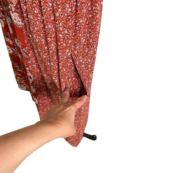 Knox Rose Sz XL (16) Floral Boho Cottagecore Dress Asymmetrical Hem Pockets - Picture 6 of 11